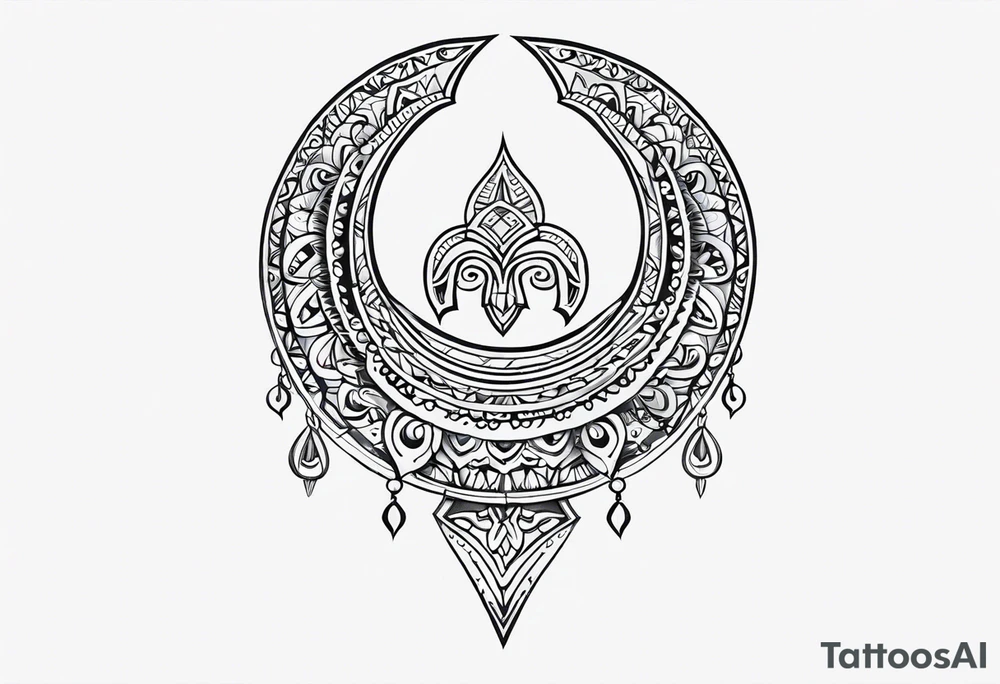 Maori back and neck crescent tattoo design tattoo idea