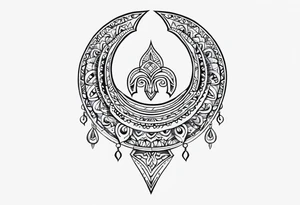 Maori back and neck crescent tattoo design tattoo idea