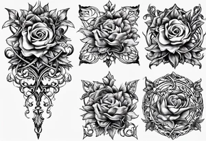 thorn vines that wind up your leg tattoo idea