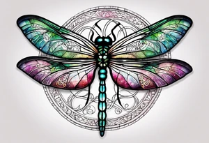 Dragonfly with infinity symbol and the words I will follow tattoo idea