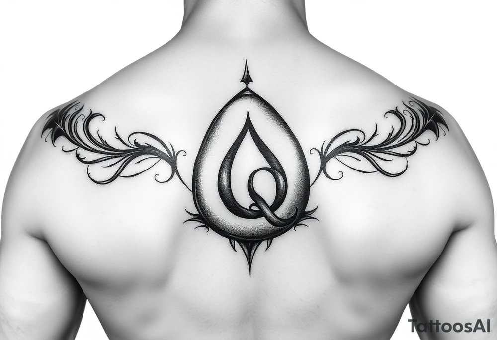 an egg with a spade and a q on it. tattoo idea