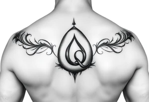 an egg with a spade and a q on it. tattoo idea