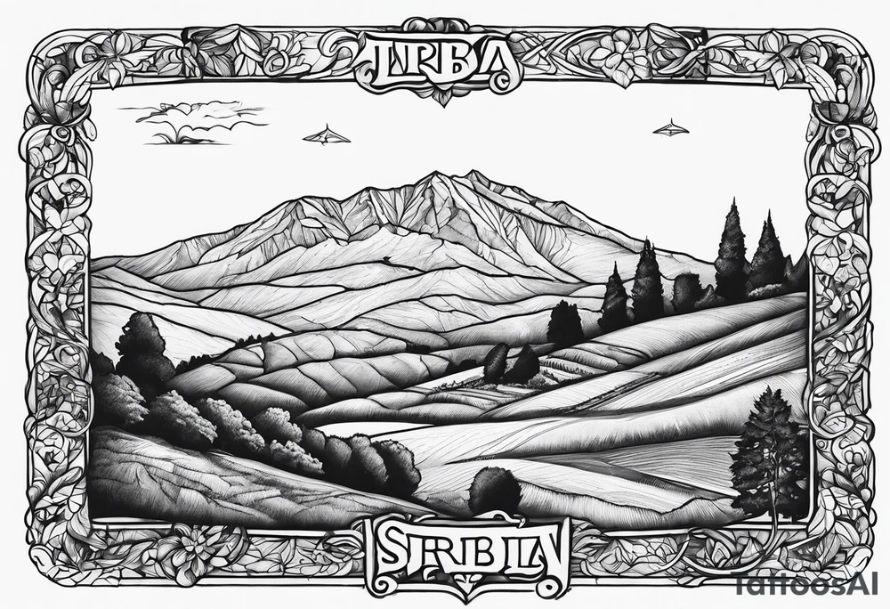 serbia land tattoo idea