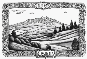 serbia land tattoo idea