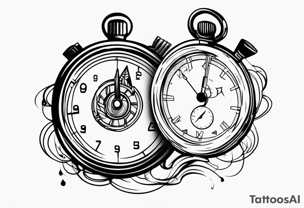 Broken stopwatch tattoo idea