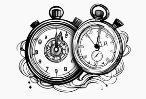 Broken stopwatch tattoo idea