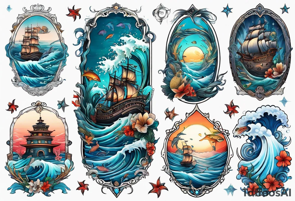 Ocean tattoo idea
