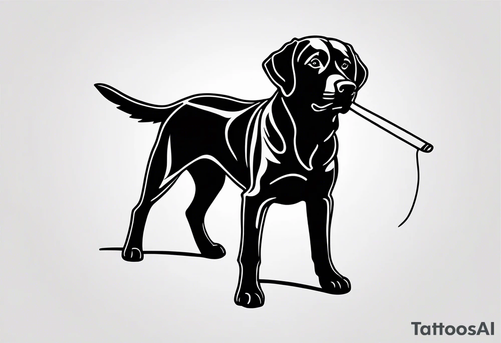 sticks a black lab would grab tattoo idea