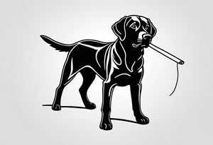 sticks a black lab would grab tattoo idea