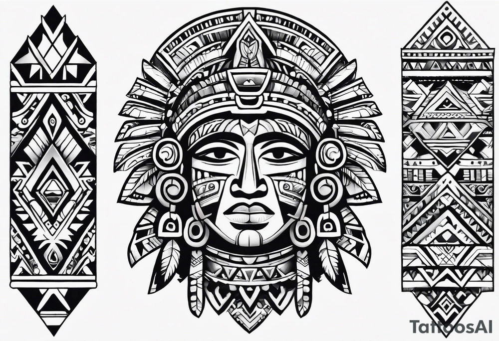 Simple Aztec tribal for left shoulder tattoo idea Simple Aztec tribal for left shoulder tattoo idea