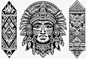 Simple Aztec tribal for left shoulder tattoo idea