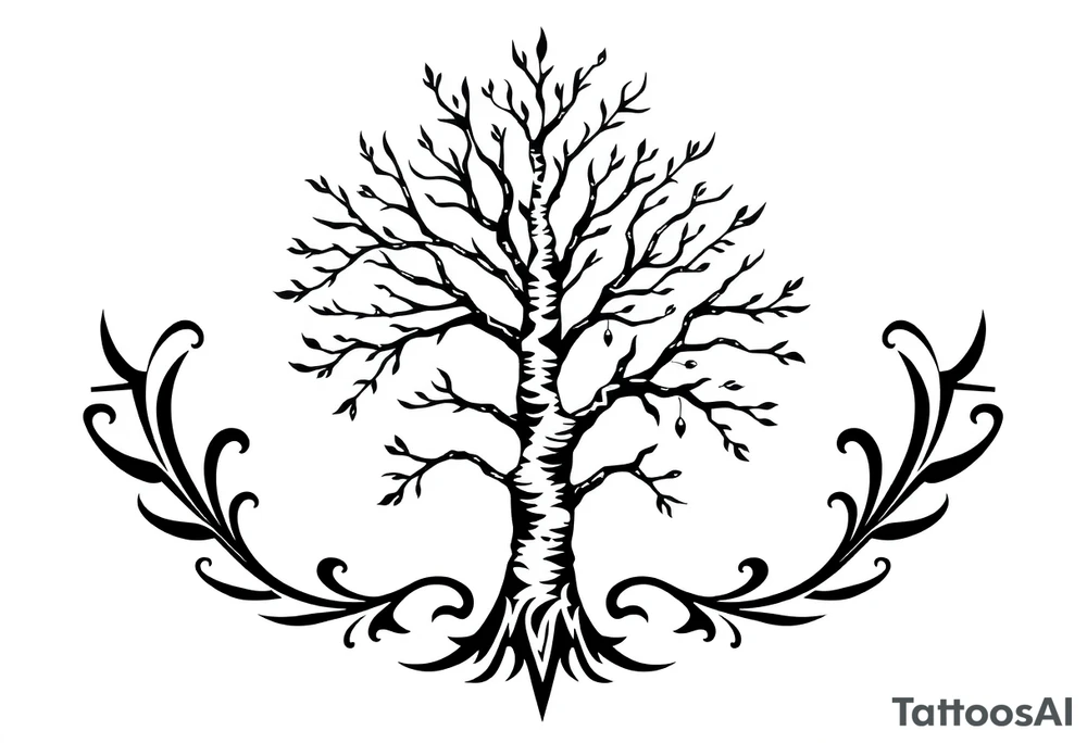 birch tree tattoo idea