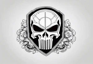 The Punisher skull tattoo idea