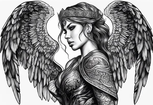 Naked dark angel tattoo idea
