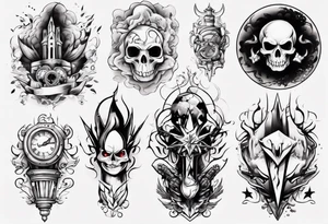 Light and dark sleeve tattoo idea