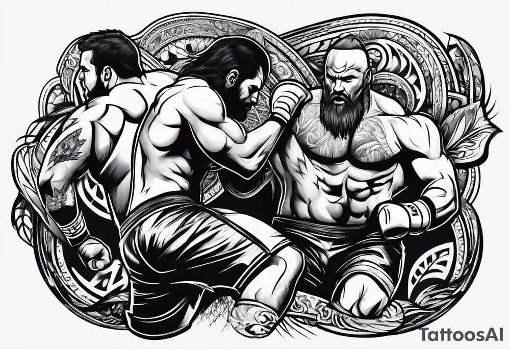 wrestling tattoo idea