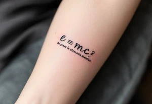 Donde pones la atención, pones las energia y la energia es materia (e=mc2) tattoo idea