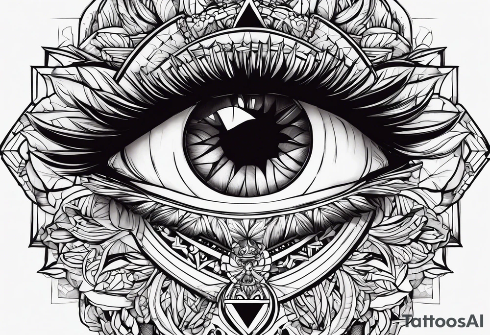 Immagine Doppia personalità con acchiappa sogni tattoo idea