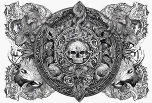 9 realms Norse mythology tattoo idea