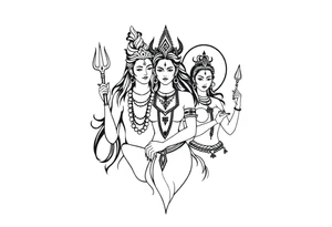 Lord Shiva, Godess Kali, Godess Lilith Together tattoo idea