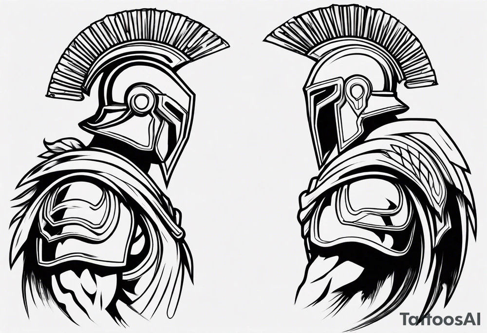 ultra-fine line linework vector of a spartan from the side tattoo idea ultra-fine line linework vector of a spartan from the side tattoo idea