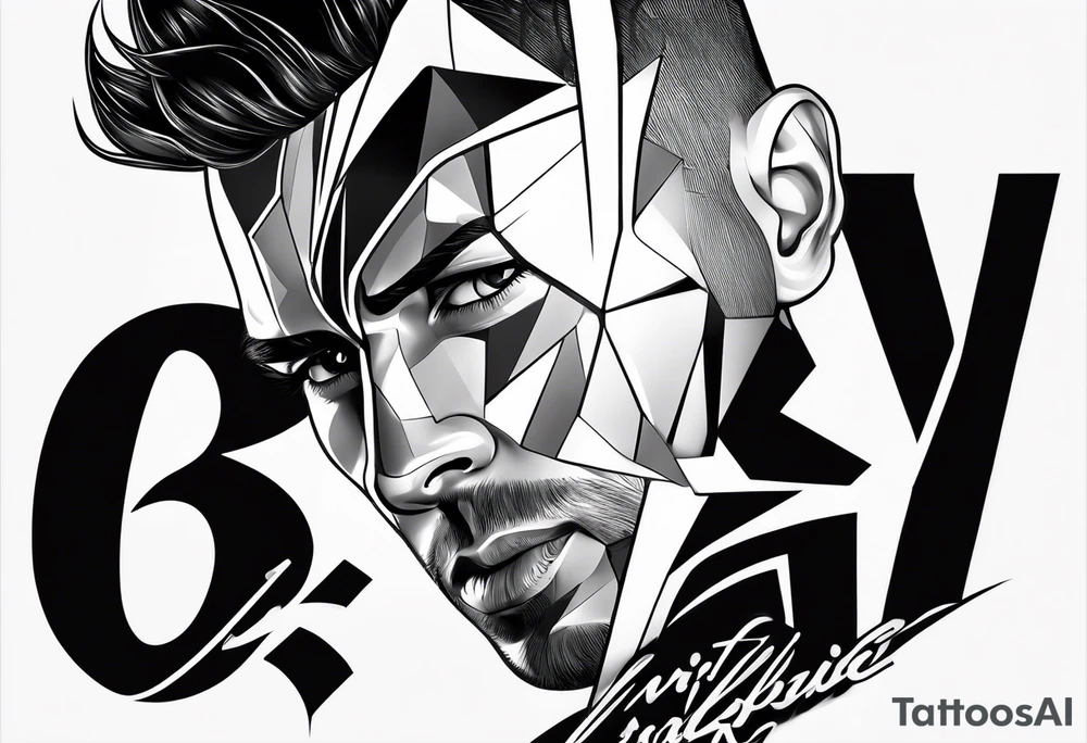 cr7 letters tattoo idea