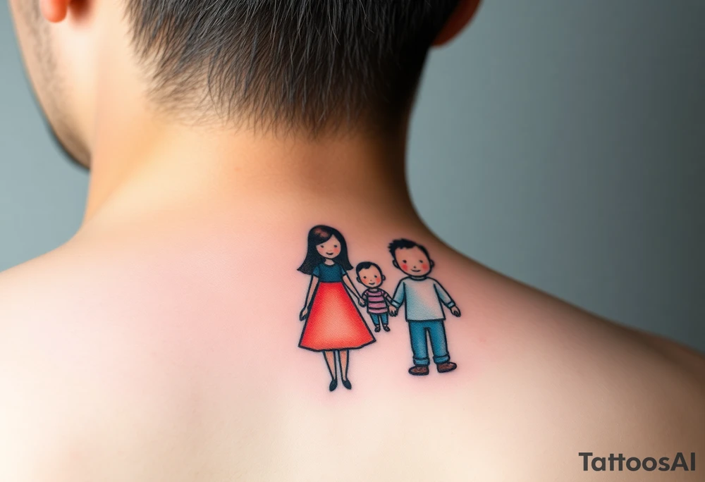 Family 2 parents 2 kids tattoo idea