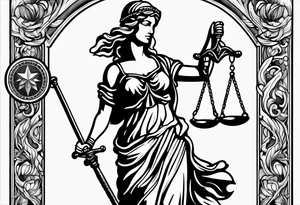 lady justice tattoo tattoo idea