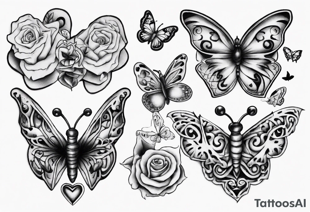Hearts butterflies
Layla Jones
4-ever and always tattoo idea