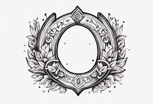 Simple horseshoe with much notes in it tattoo idea