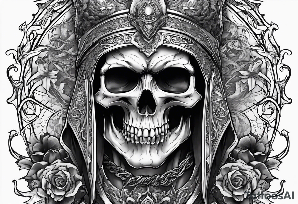 necromancer from diablo games tattoo idea