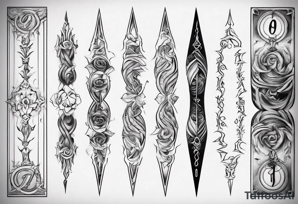 number 9 right side up and upside down connected tattoo black and grey on inside forearm 9:16 aspect ratio tattoo idea