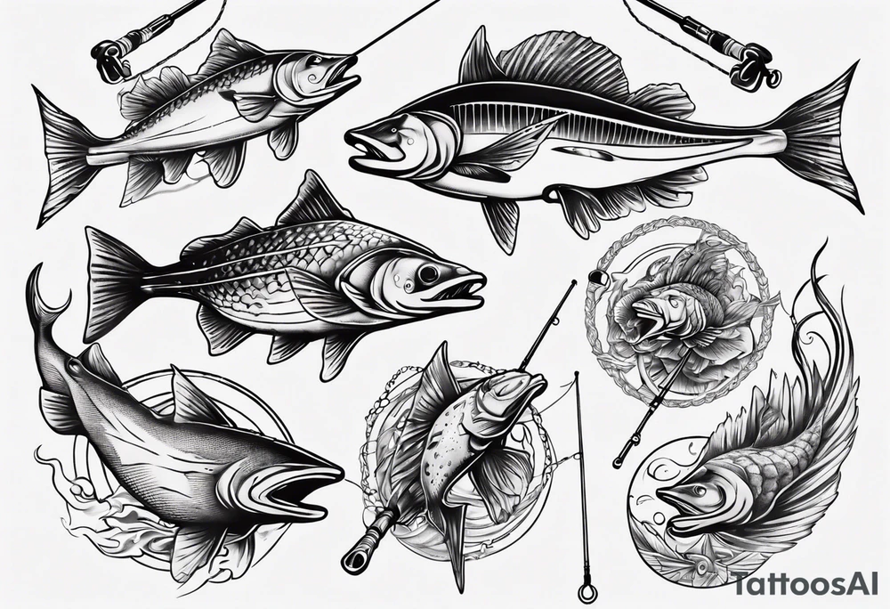Fishing pole tattoo idea