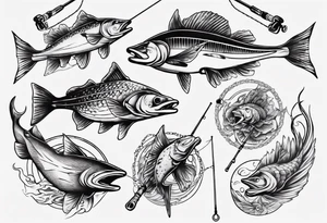 Fishing pole tattoo idea