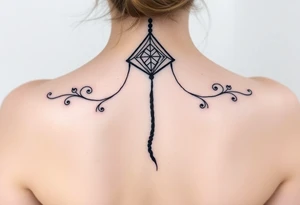 Kite rope deceased tattoo idea