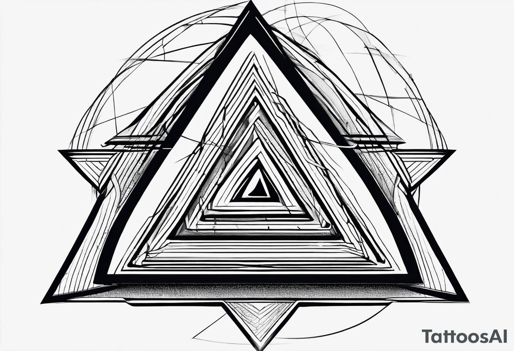 A triangle with nothing inside of it very simple, just 5 lines tattoo idea A triangle with nothing inside of it very simple, just 5 lines tattoo idea