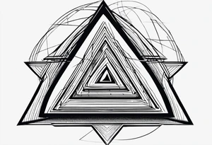 A triangle with nothing inside of it very simple, just 5 lines tattoo idea