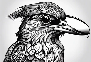 bird smoking cigarette tattoo idea