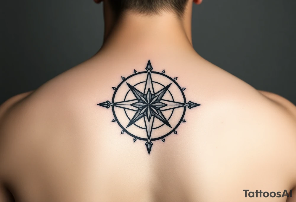 Compass rose tattoo idea