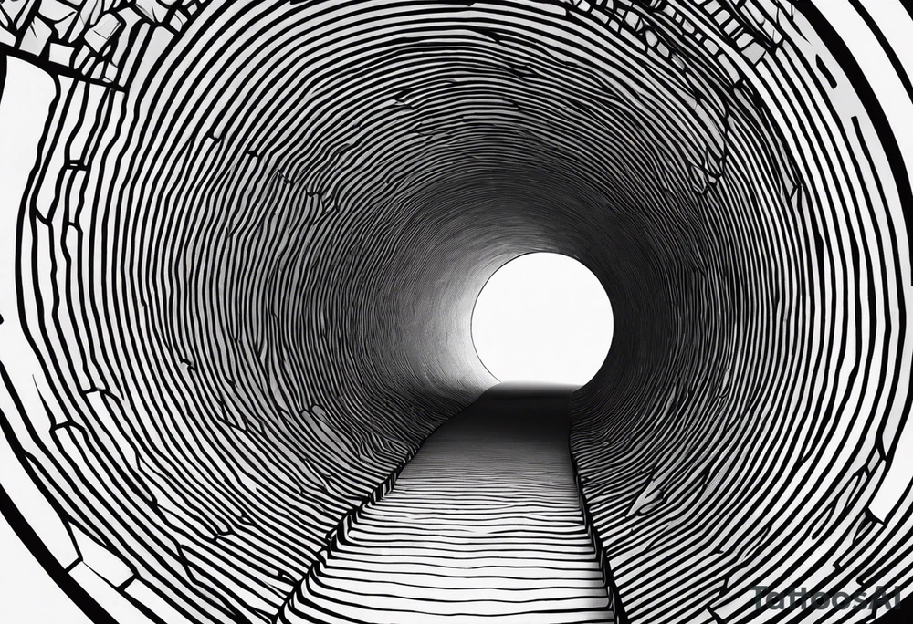 Light in the end of tunnel tattoo idea