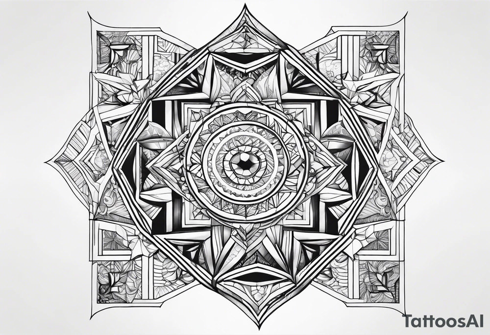 Patchwork unique tattoo idea