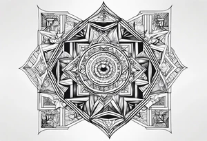 Patchwork unique tattoo idea