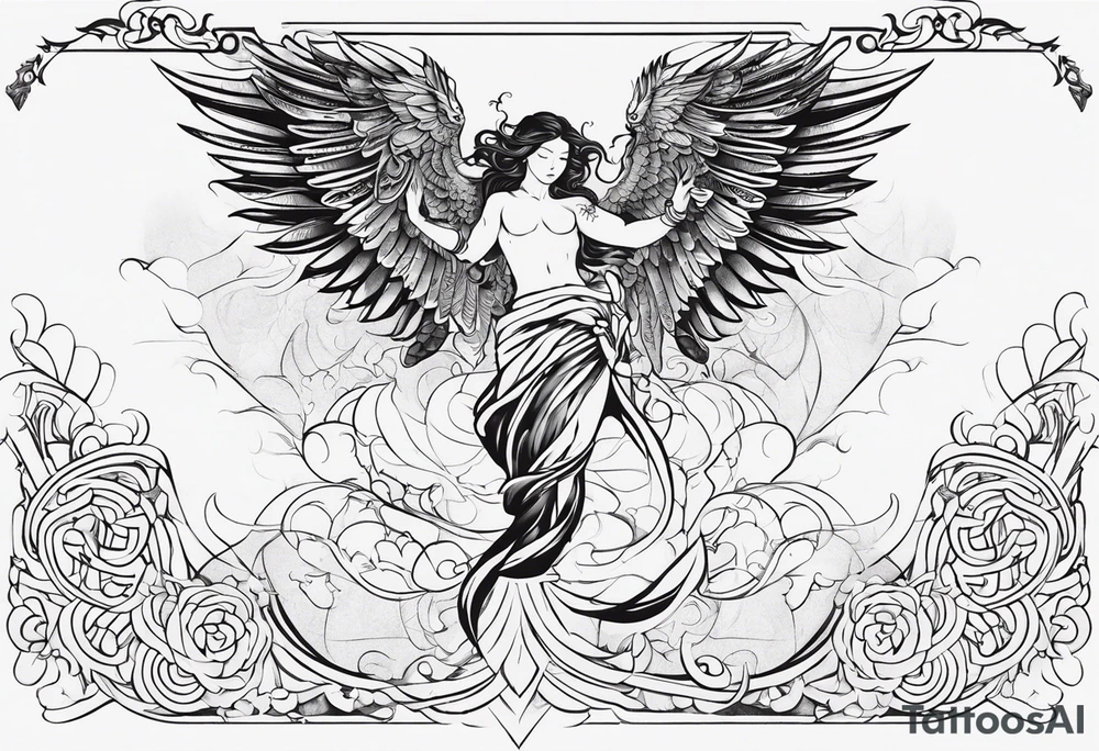 I like tattoos of the falling angel, moreover tattoos related to asiatic culture and Greek mixology.  The tattoo is for a men tattoo idea