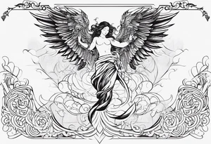 I like tattoos of the falling angel, moreover tattoos related to asiatic culture and Greek mixology.  The tattoo is for a men tattoo idea