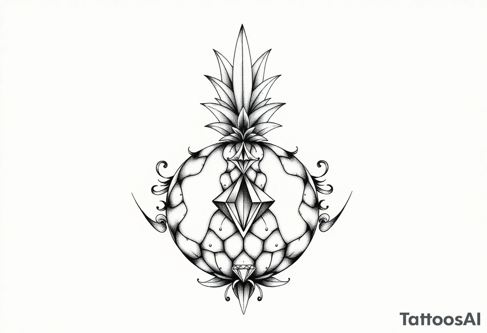 Pineapple Pubic crown diamond vagina and anus tattoo idea Pineapple Pubic crown diamond vagina and anus tattoo idea