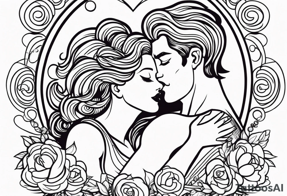 Virgo male leo female lovers tattoo idea