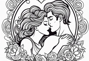 Virgo male leo female lovers tattoo idea