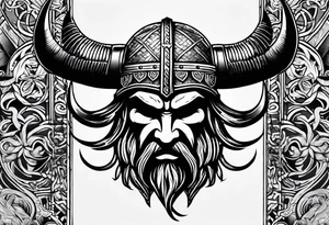 Make a viking tattoo use the triple horns tattoo idea