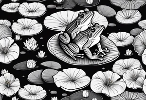 frogs on Lilly pads tattoo idea