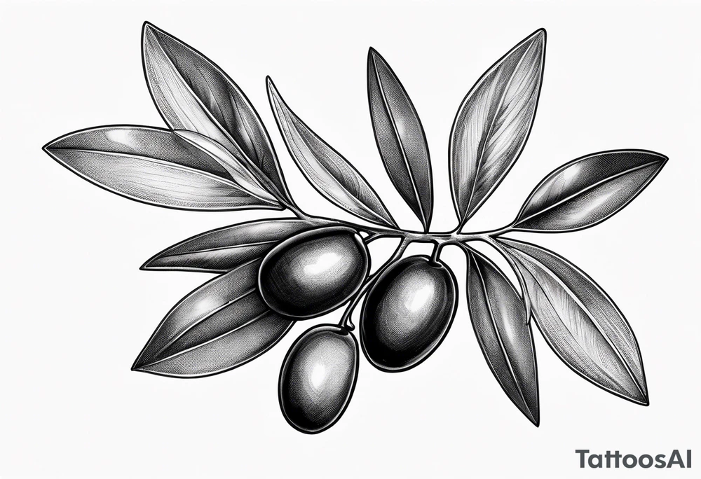 Olive branch with tattoo idea